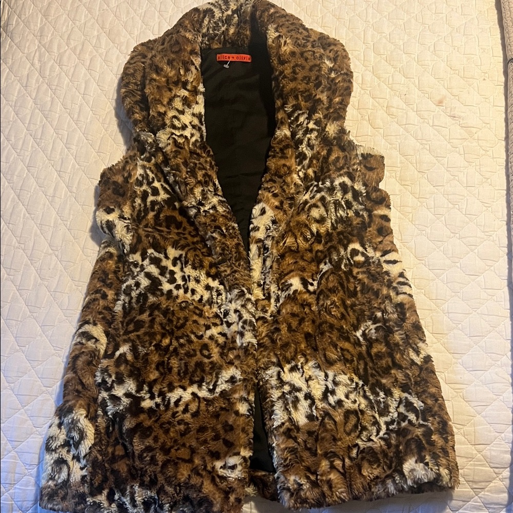 Alice and Olivia Brown and Black vest